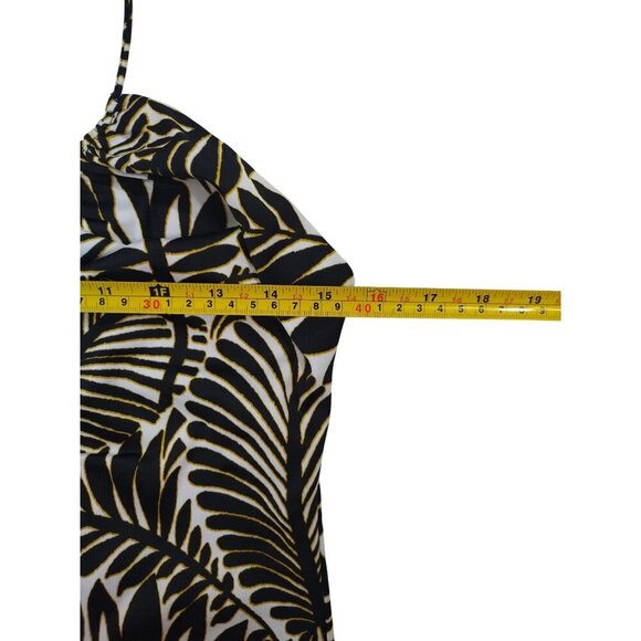 Christian Lacroix Women's Tropical Leaf Print Halterneck Midi Dress, Size S. - Picture 7 of 8